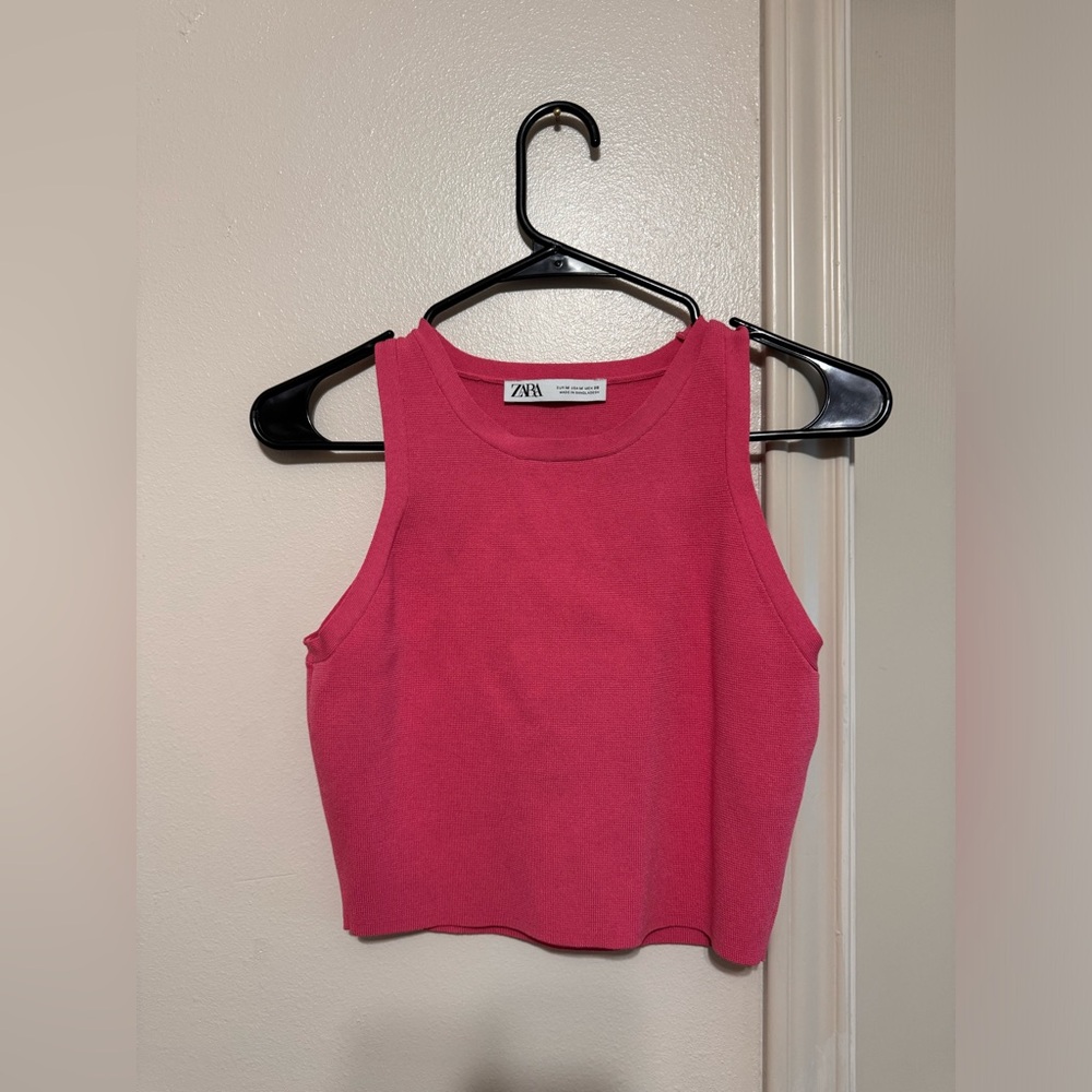 Zara pink crop top